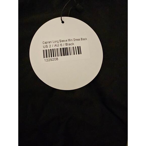 NWT Princess Prolly CAPRANI LONG SLEEVE MINI DRESS BLACK size 2 - Picture 4 of 4